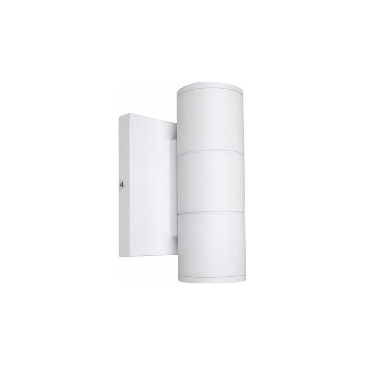 7 In 2 Lights LED Outdoor Cylinder Wall Light Up/Down Lights 3000K White Finish - Bees Lighting