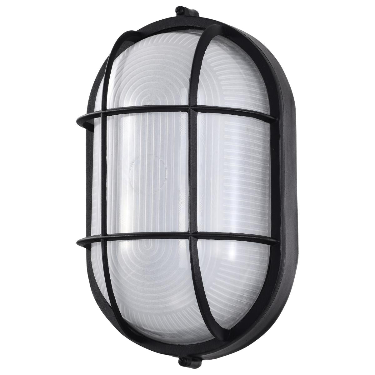 11" LED Oval Bulk Head Light, 1000 Lm, 3000K, Black