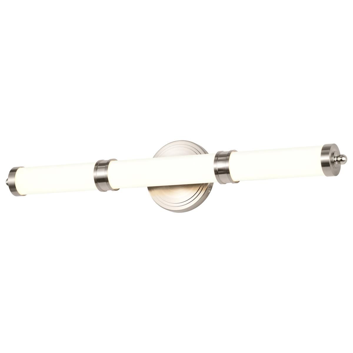 Kagen LED Bath Bar Brushed Nickel Finish, White Acrylic Lens
