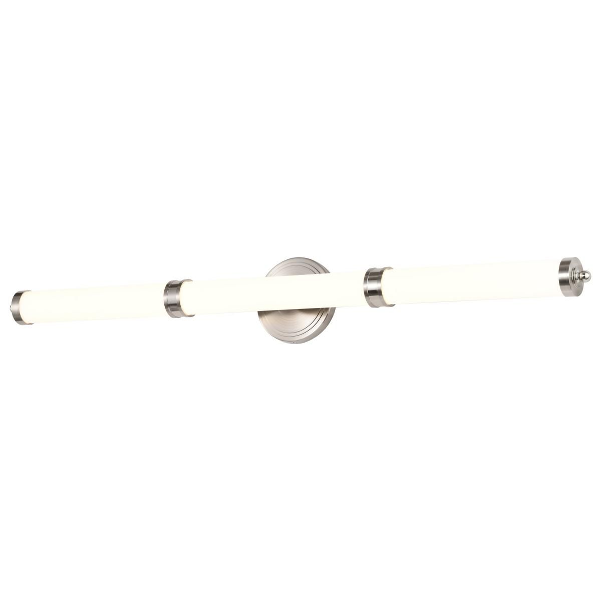 Kagen LED Bath Bar Brushed Nickel Finish, White Acrylic Lens