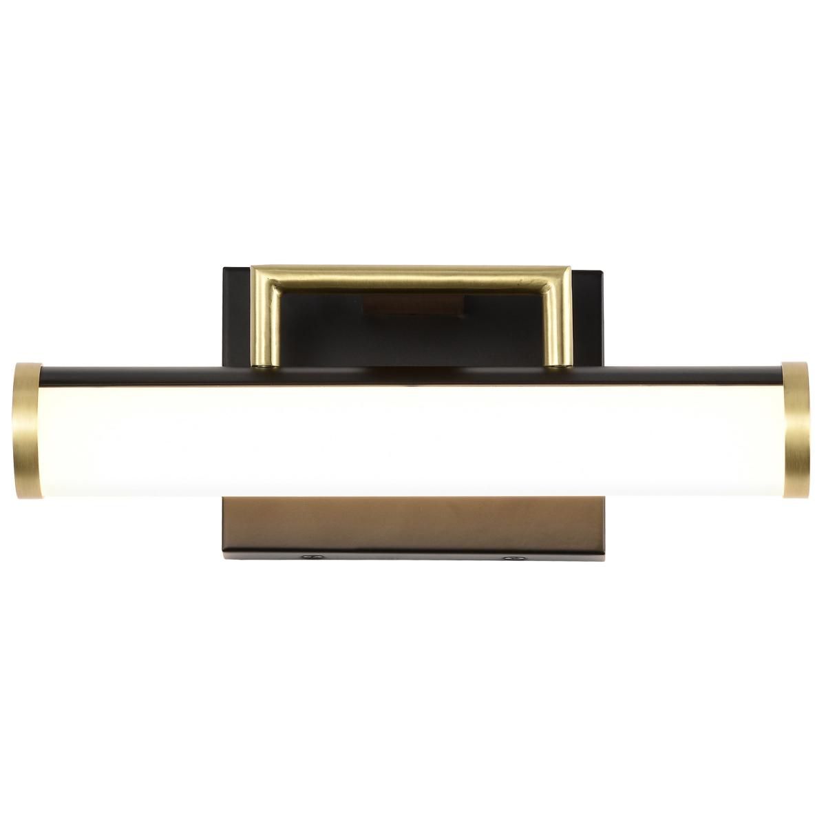 Solano 12 in. LED Bath Bar Brass and Matte Black Finish - Bees Lighting