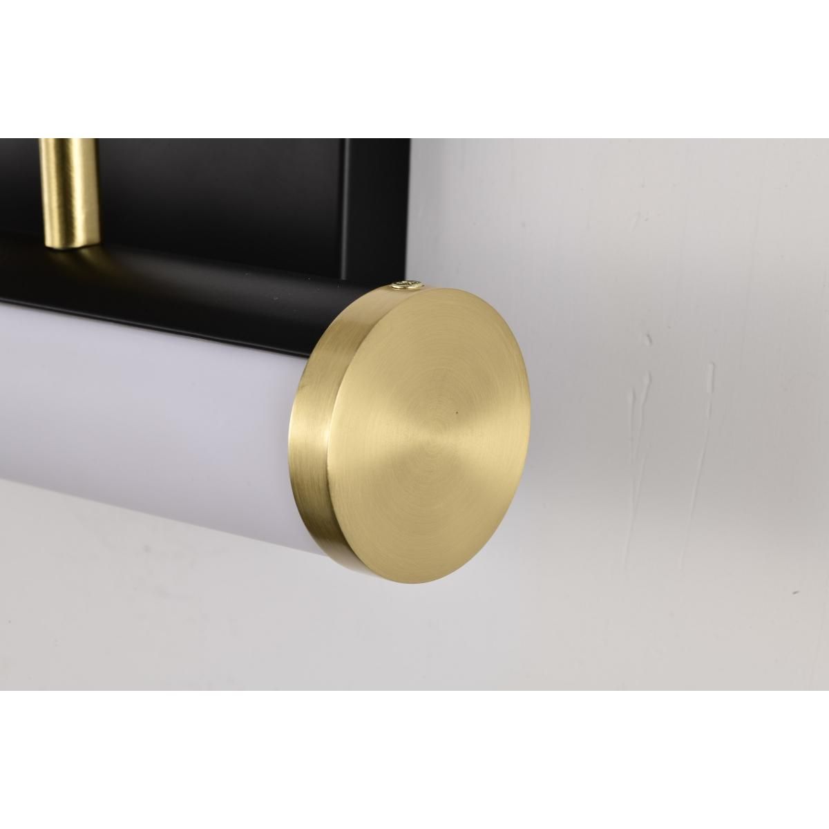 Solano 12 in. LED Bath Bar Brass and Matte Black Finish - Bees Lighting