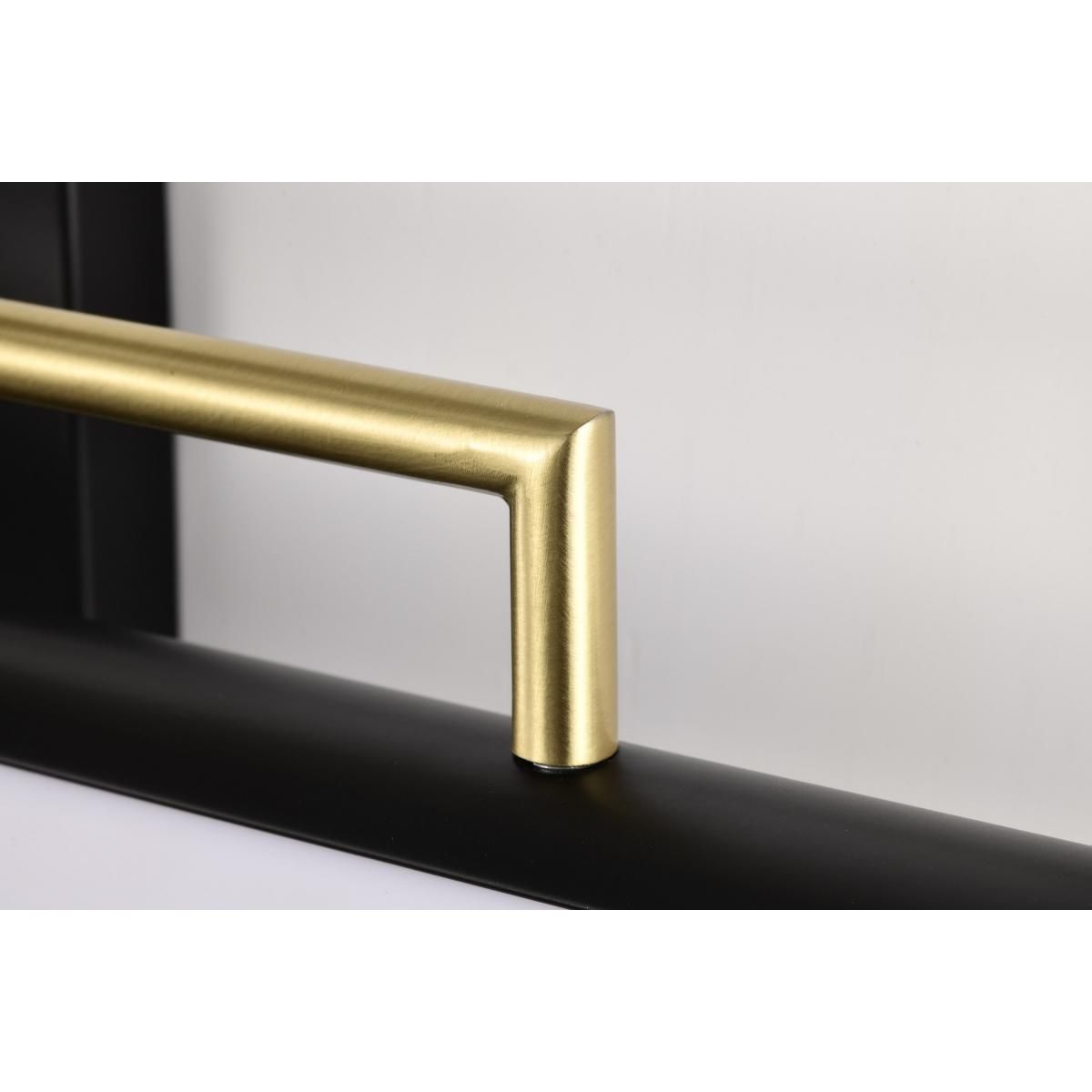 Solano 24 in. LED Bath Bar Brass and Matte Black Finish - Bees Lighting