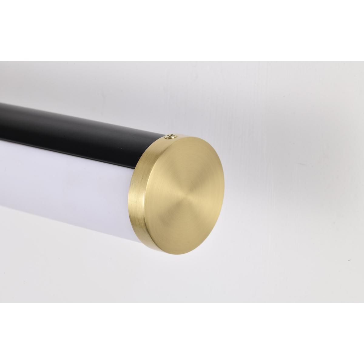 Solano 36 in. LED Bath Bar Brass and Matte Black Finish - Bees Lighting