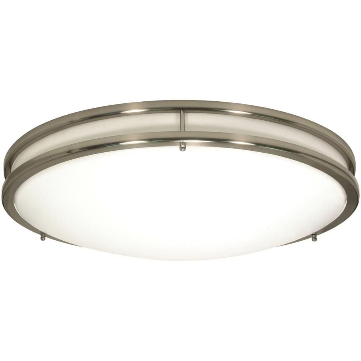 Glamour 17 in. LED Flush Mount Light Selectable CCT Silver Finish