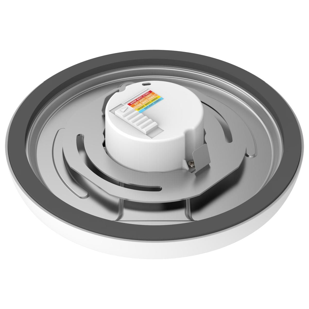 Blink 7 in. LED Round Disk Light 11W Selectable CCT White Finish - Bees Lighting