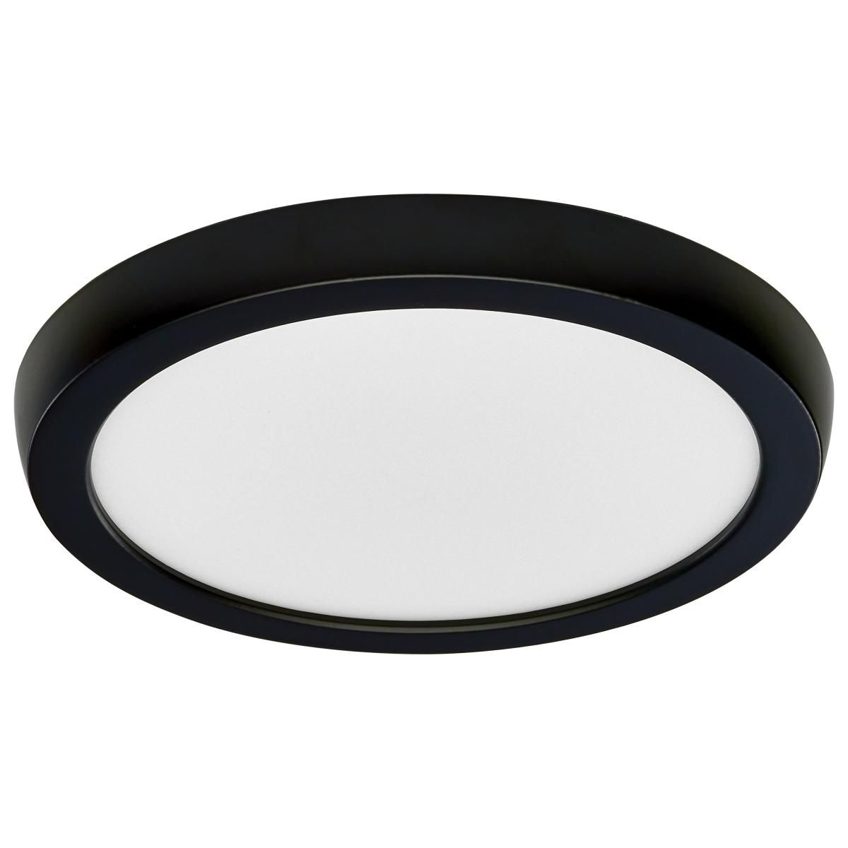 Blink 7 in. LED Round Disk Light 11W Selectable CCT Black Finish - Bees Lighting