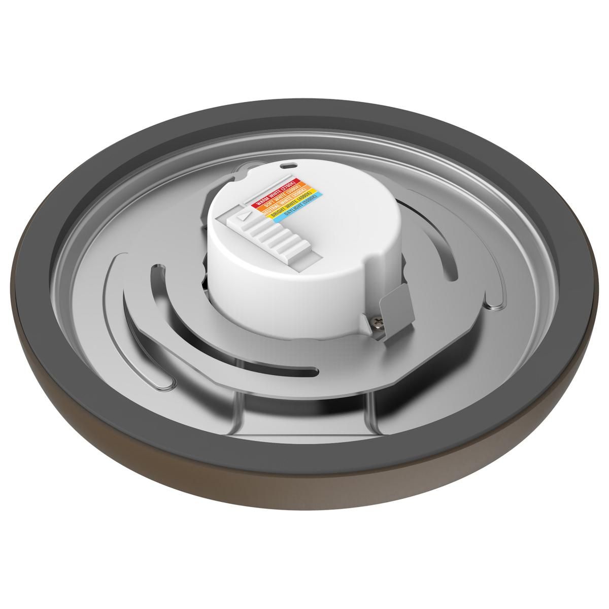 Blink 7 in. LED Round Disk Light 11W Selectable CCT Bronze Finish - Bees Lighting