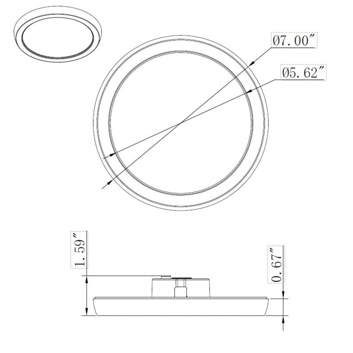 Blink 7 in. LED Round Disk Light 11W Selectable CCT Bronze Finish - Bees Lighting