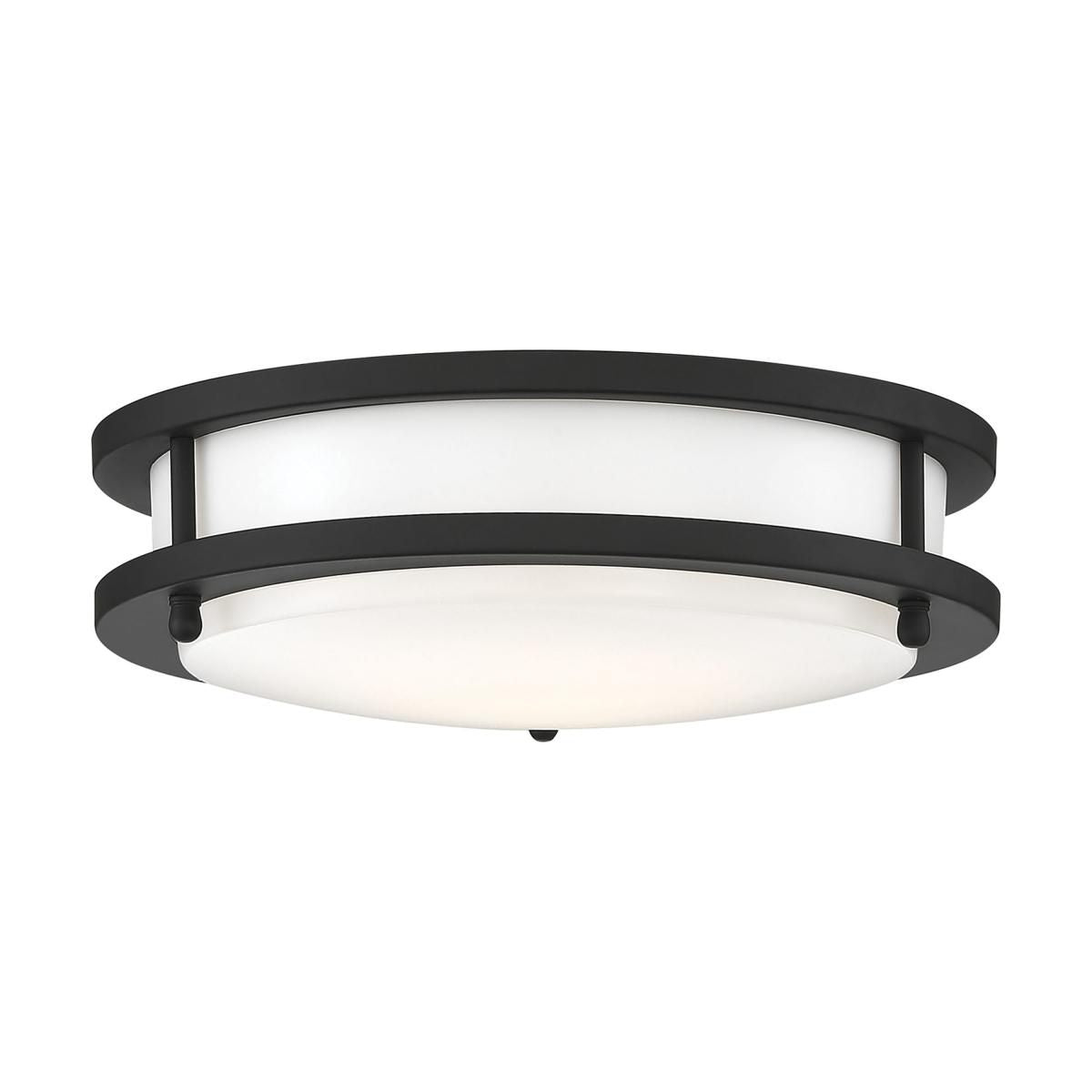 Glamour 10 in. LED Flush Mount Light Selectable CCT Black Finish - Bees Lighting