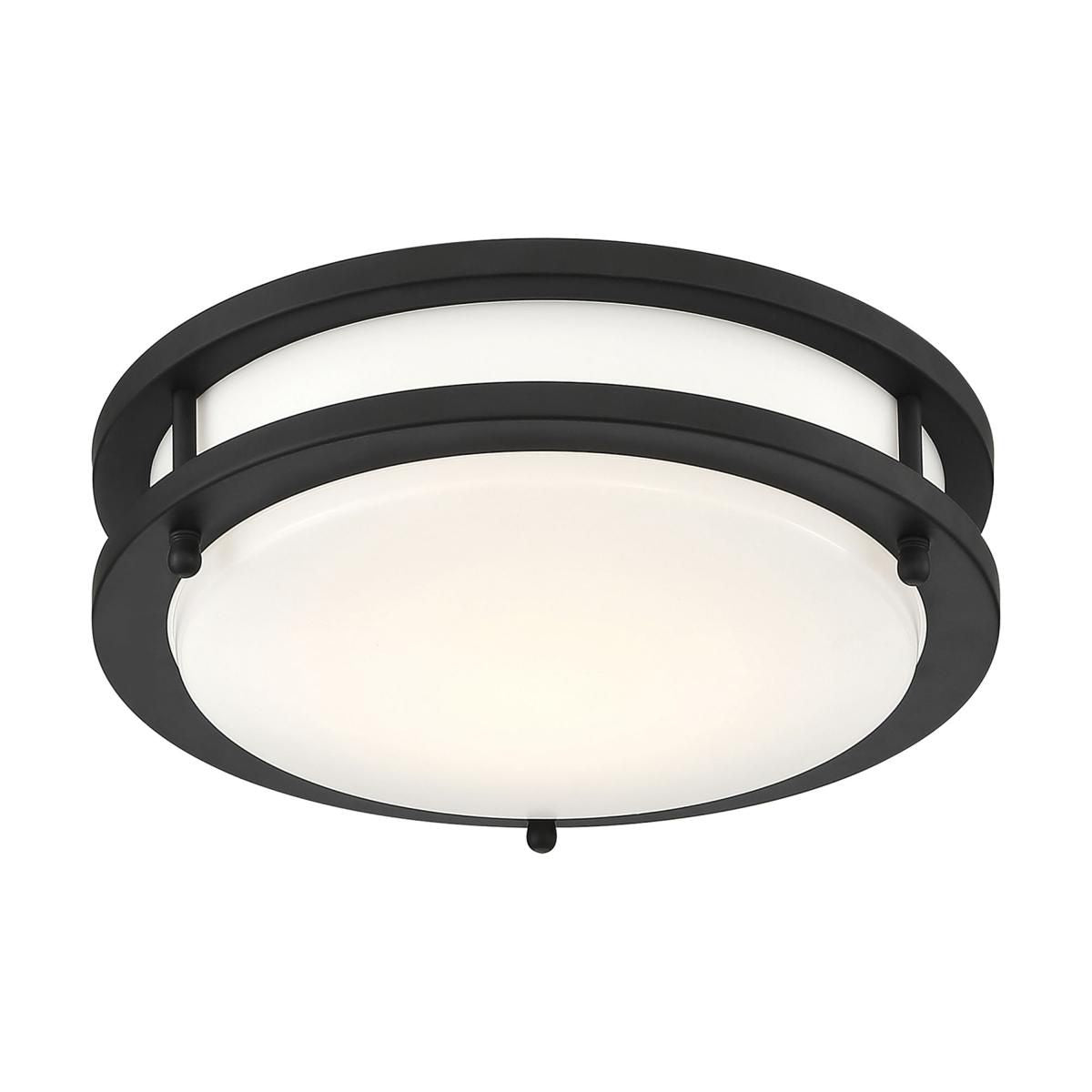 Glamour 10 in. LED Flush Mount Light Selectable CCT Black Finish - Bees Lighting