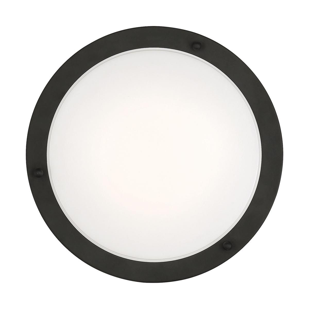 Glamour 10 in. LED Flush Mount Light Selectable CCT Black Finish - Bees Lighting