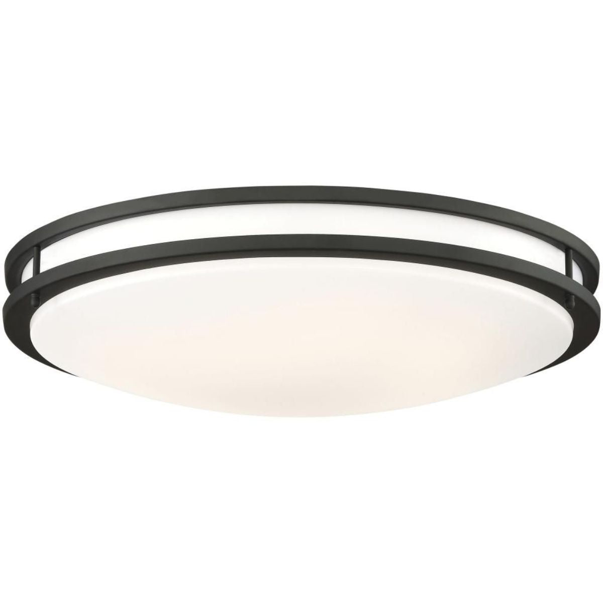 Glamour 24 in. LED Flush Mount Light Selectable CCT Black Finish - Bees Lighting
