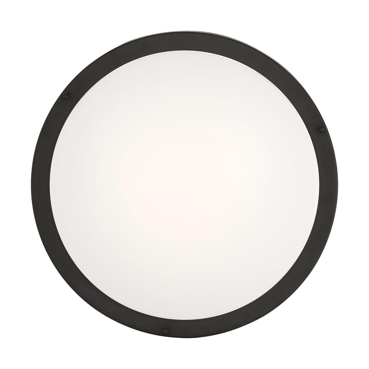 Glamour 24 in. LED Flush Mount Light Selectable CCT Black Finish - Bees Lighting