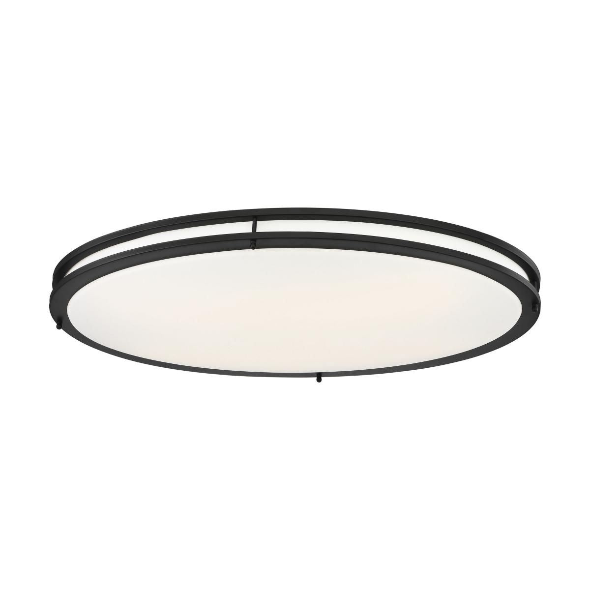 Glamour 32 in. LED Flush Mount Light Selectable CCT Black Finish - Bees Lighting