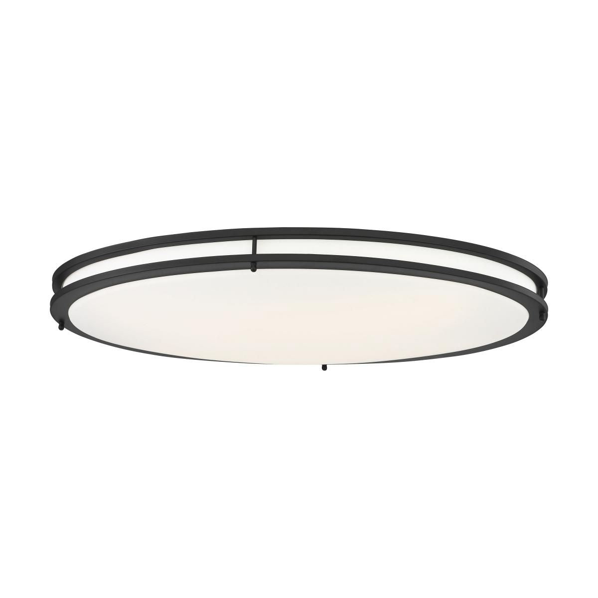Glamour 32 in. LED Flush Mount Light Selectable CCT Black Finish - Bees Lighting