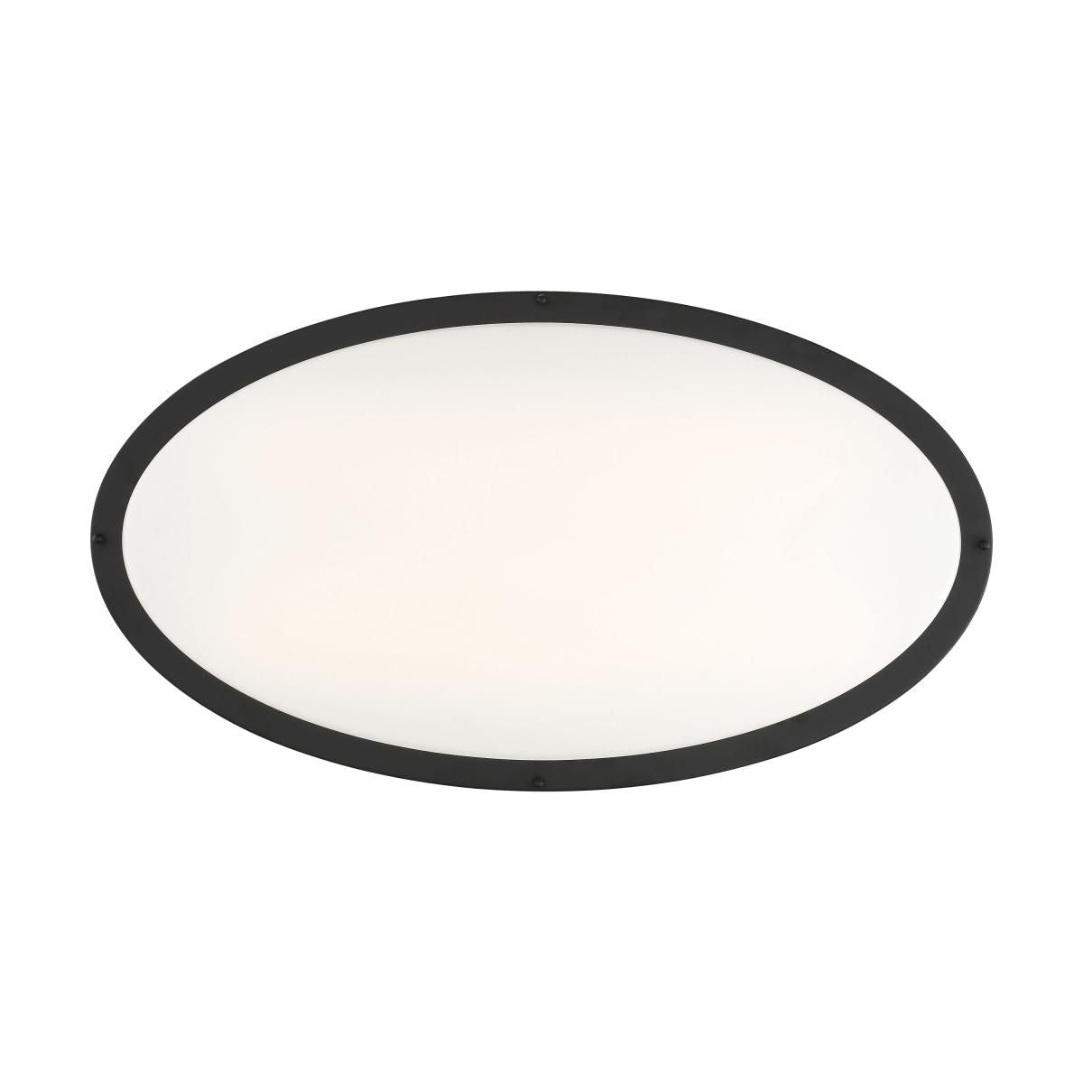 Glamour 32 in. LED Flush Mount Light Selectable CCT Black Finish - Bees Lighting