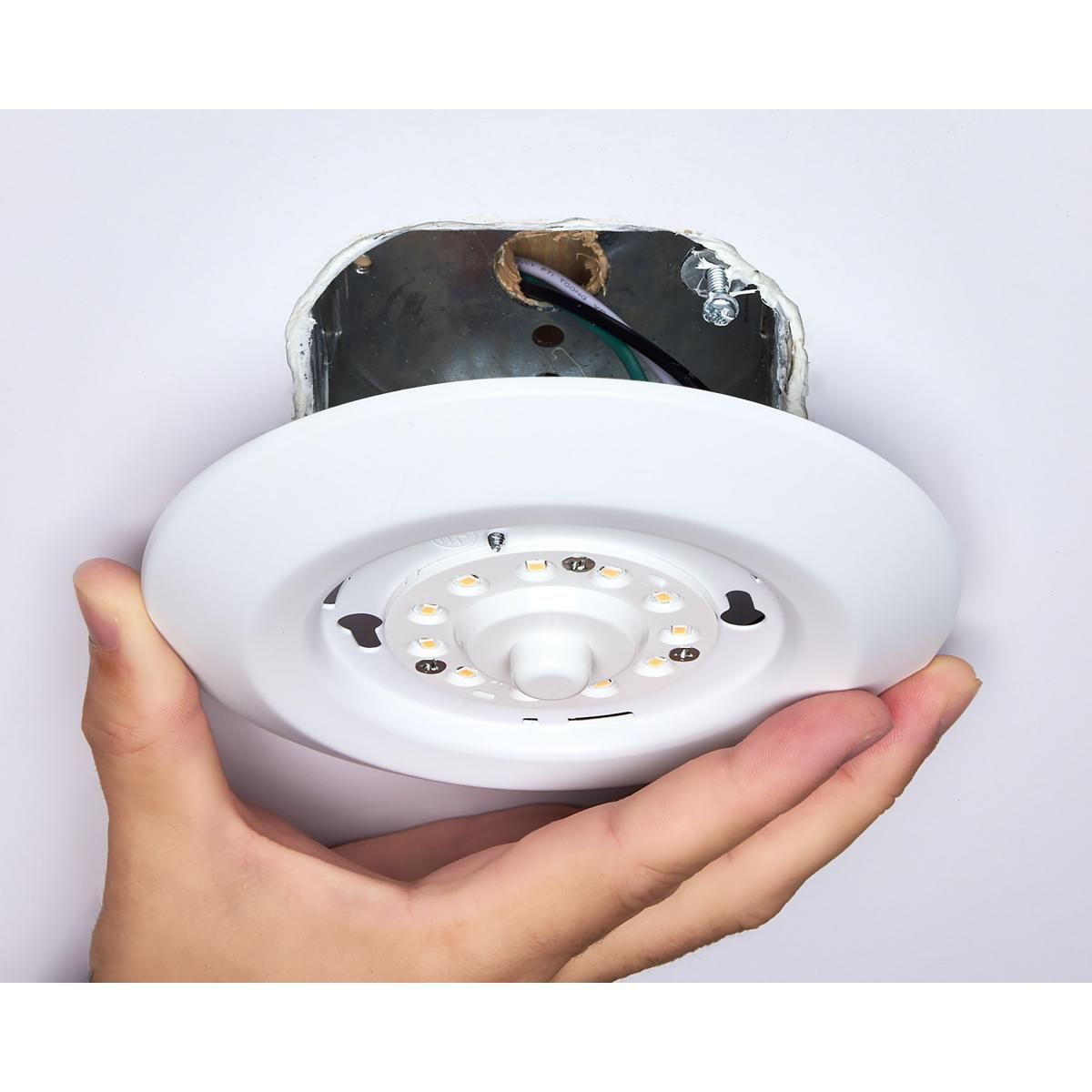 LED Round Disk Light 650 Lumens 3000K White Finish Pack of 24 - Bees Lighting