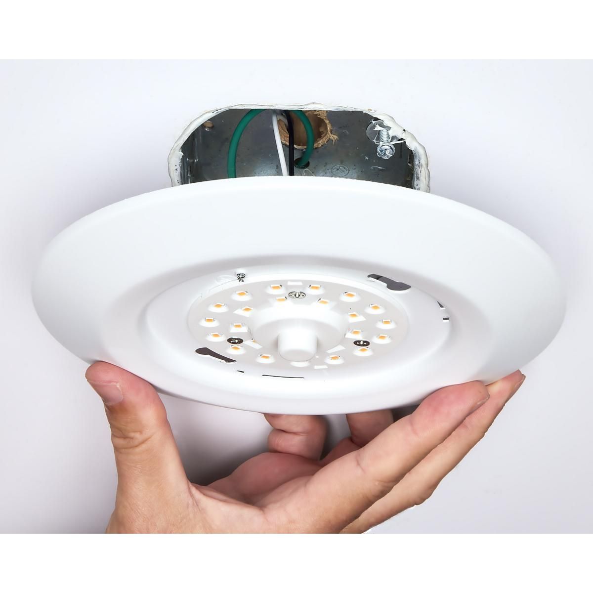 LED Round Disk Light 650 Lumens 3000K White Finish Pack of 24 - Bees Lighting