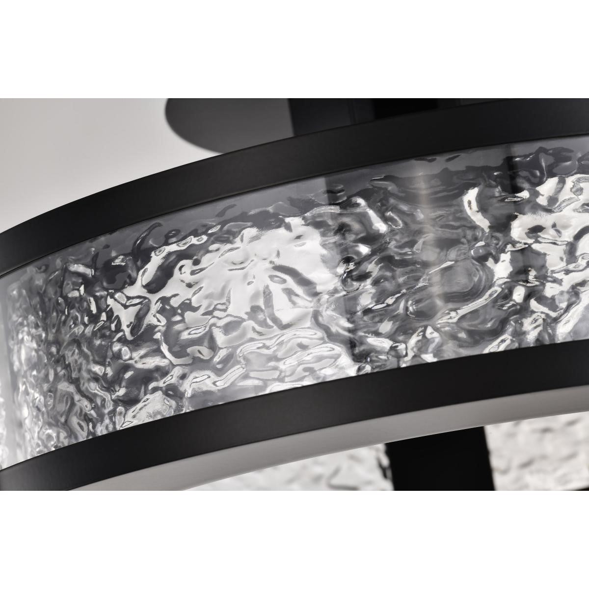Darrow 14" LED Semi-Flush Mount Light, Matte Black Finish - Bees Lighting