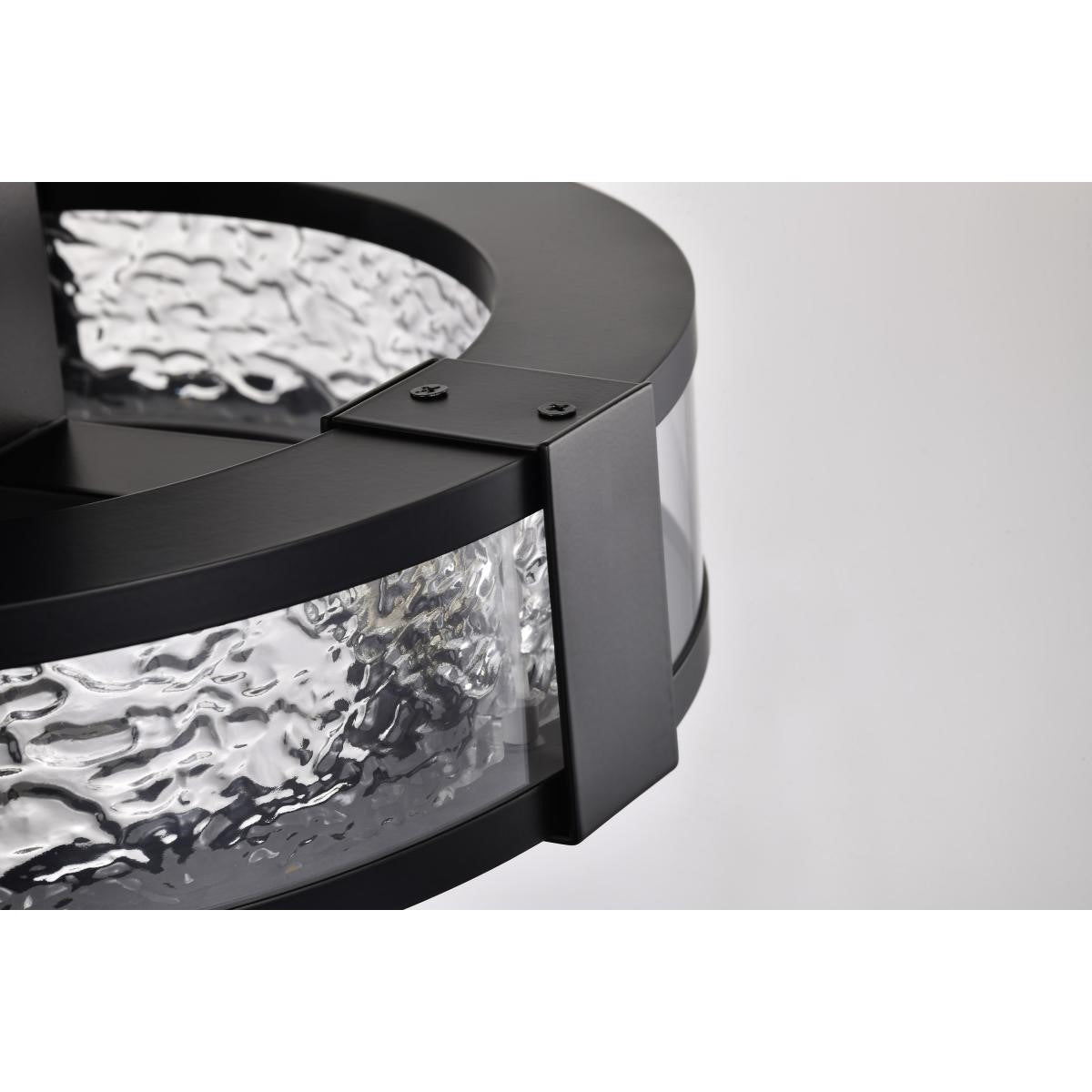 Darrow 14" LED Semi-Flush Mount Light, Matte Black Finish - Bees Lighting