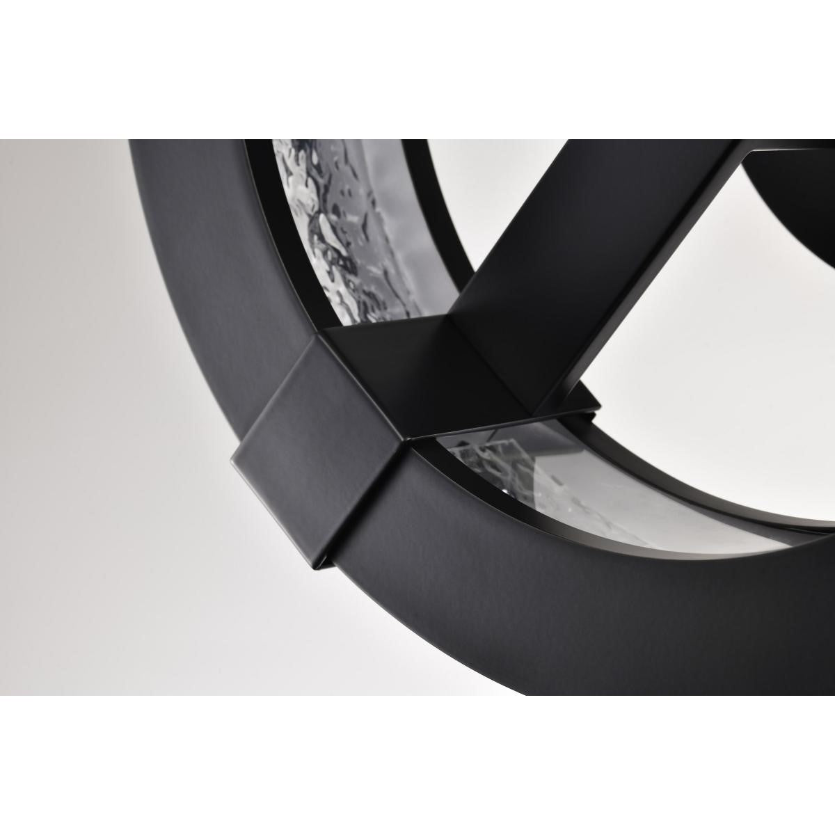 Darrow 14" LED Semi-Flush Mount Light, Matte Black Finish - Bees Lighting