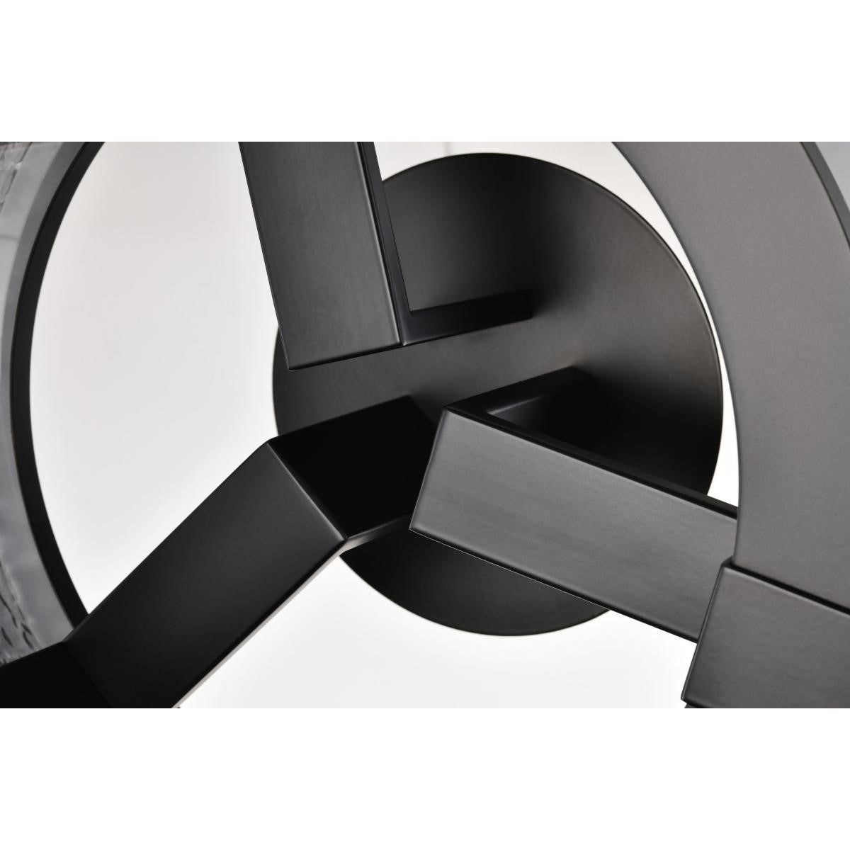 Darrow 14" LED Semi-Flush Mount Light, Matte Black Finish - Bees Lighting