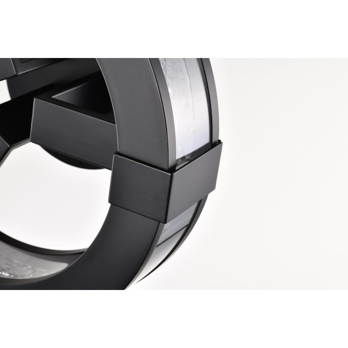 Darrow 14" LED Semi-Flush Mount Light, Matte Black Finish - Bees Lighting