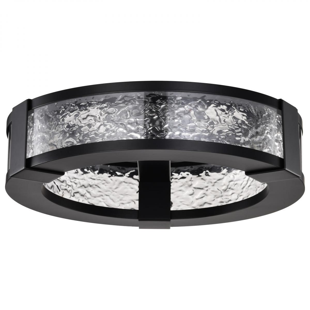 Darrow 13" LED Flush Mount, Matte Black Finish - Bees Lighting