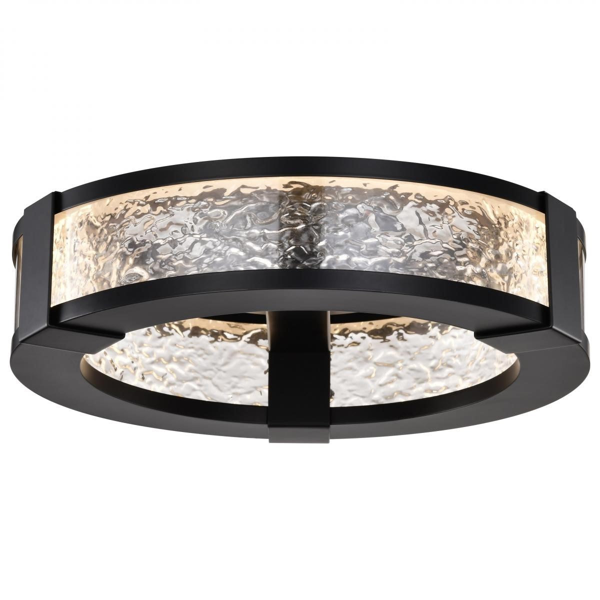 Darrow 13" LED Flush Mount, Matte Black Finish - Bees Lighting