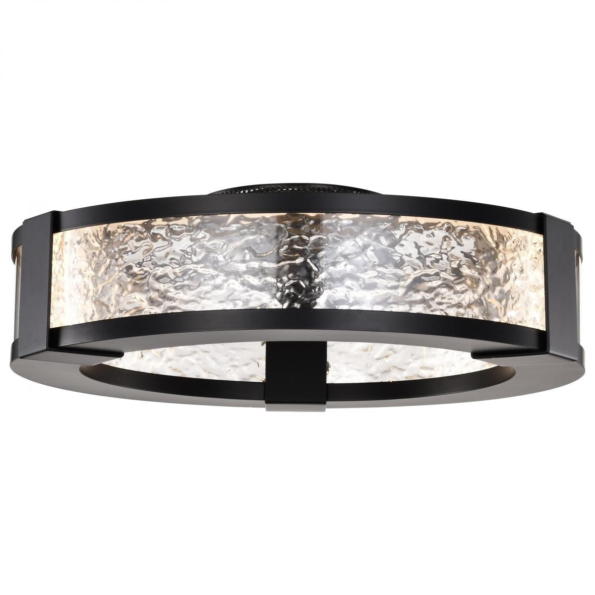 Darrow 13" LED Flush Mount, Matte Black Finish - Bees Lighting