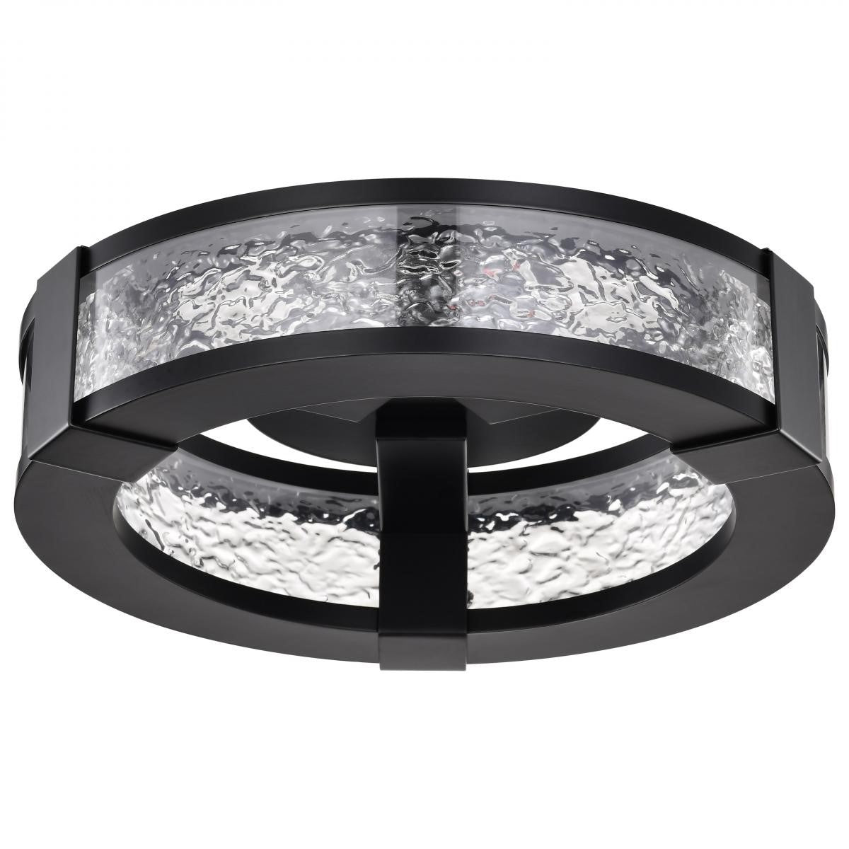 Darrow 13" LED Flush Mount, Matte Black Finish - Bees Lighting