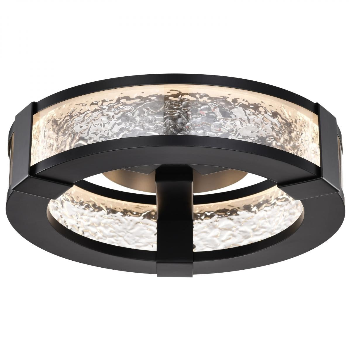 Darrow 13" LED Flush Mount, Matte Black Finish - Bees Lighting