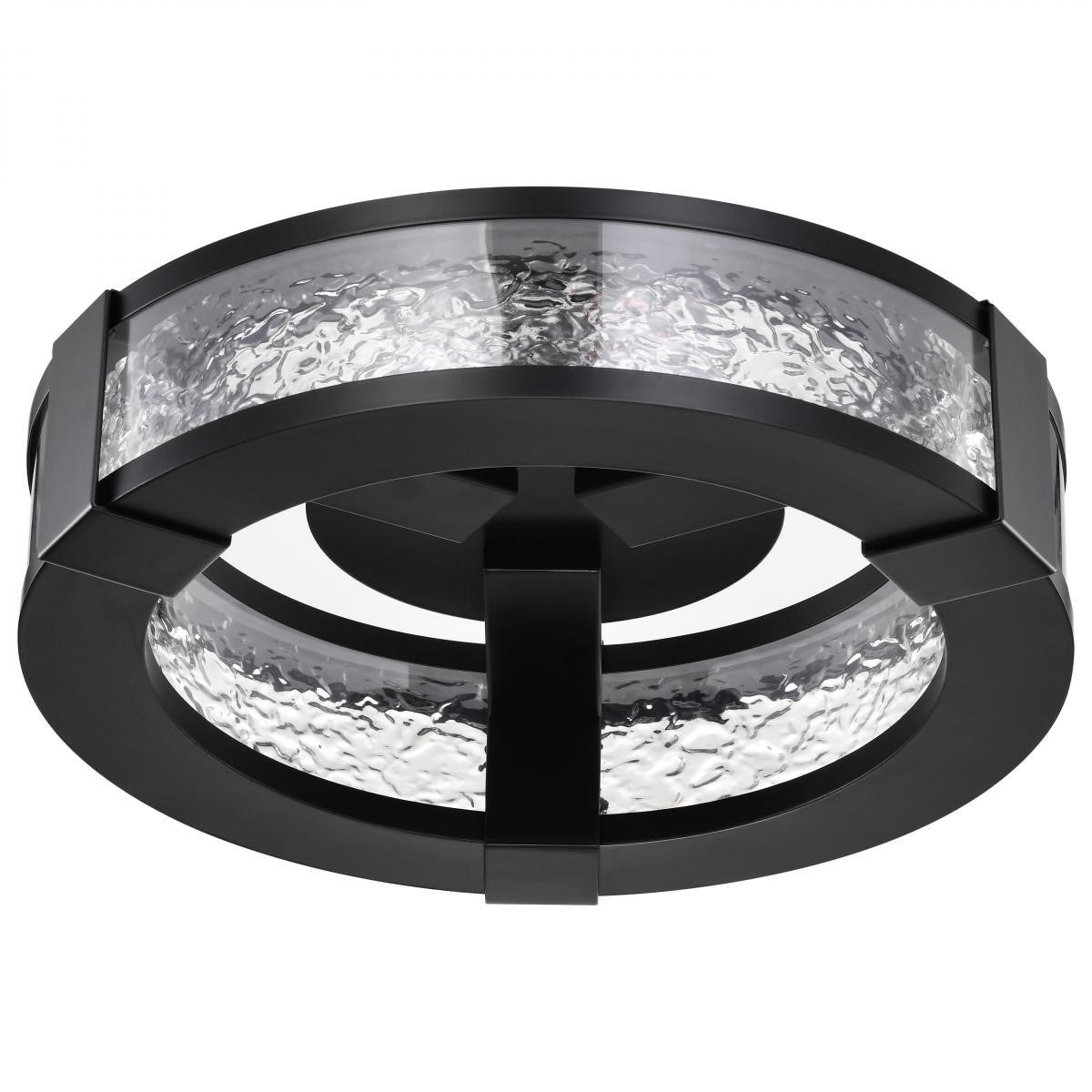 Darrow 13" LED Flush Mount, Matte Black Finish - Bees Lighting