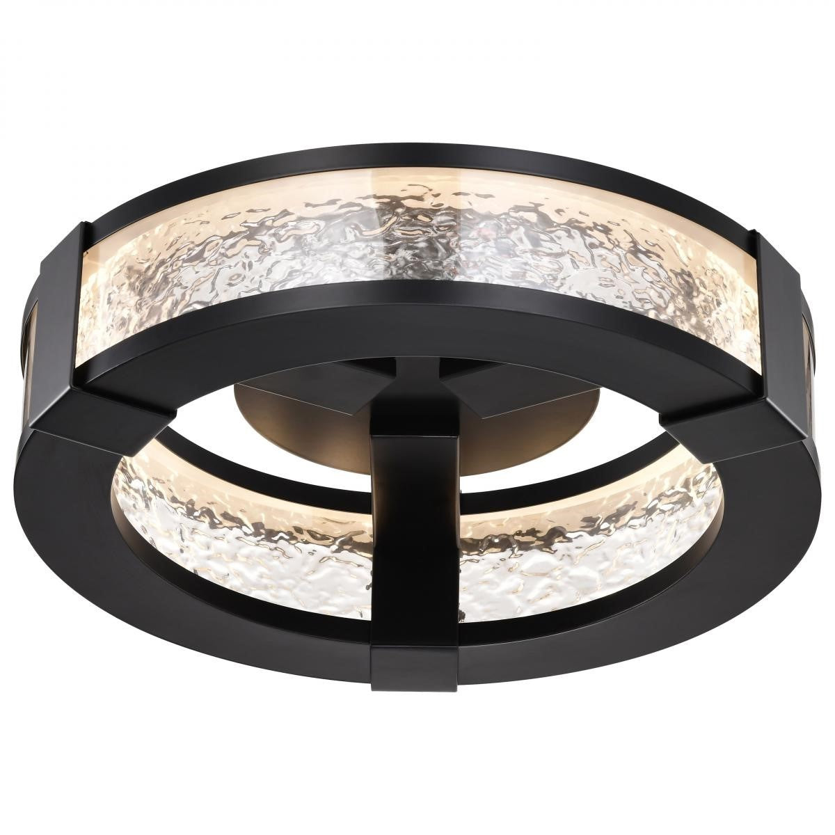 Darrow 13" LED Flush Mount, Matte Black Finish - Bees Lighting
