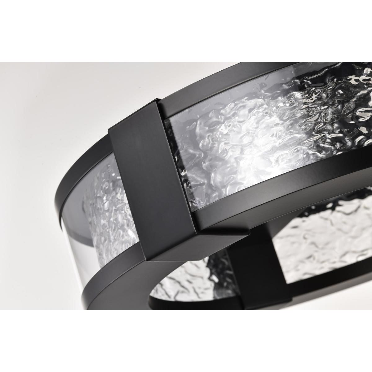 Darrow 13" LED Flush Mount, Matte Black Finish - Bees Lighting