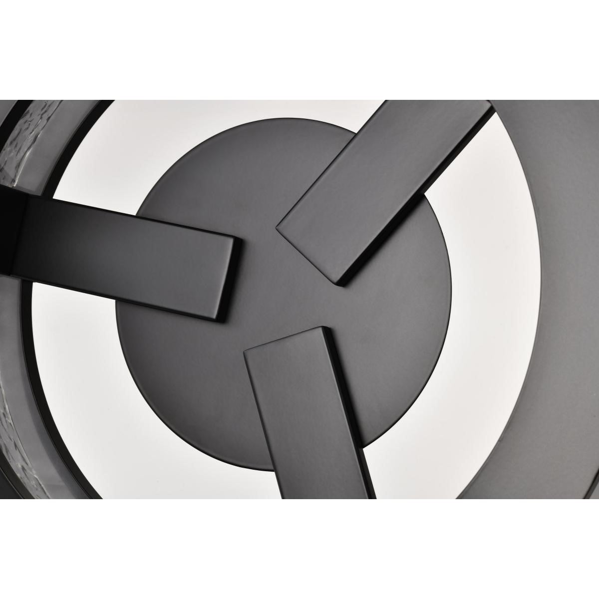 Darrow 13" LED Flush Mount, Matte Black Finish - Bees Lighting