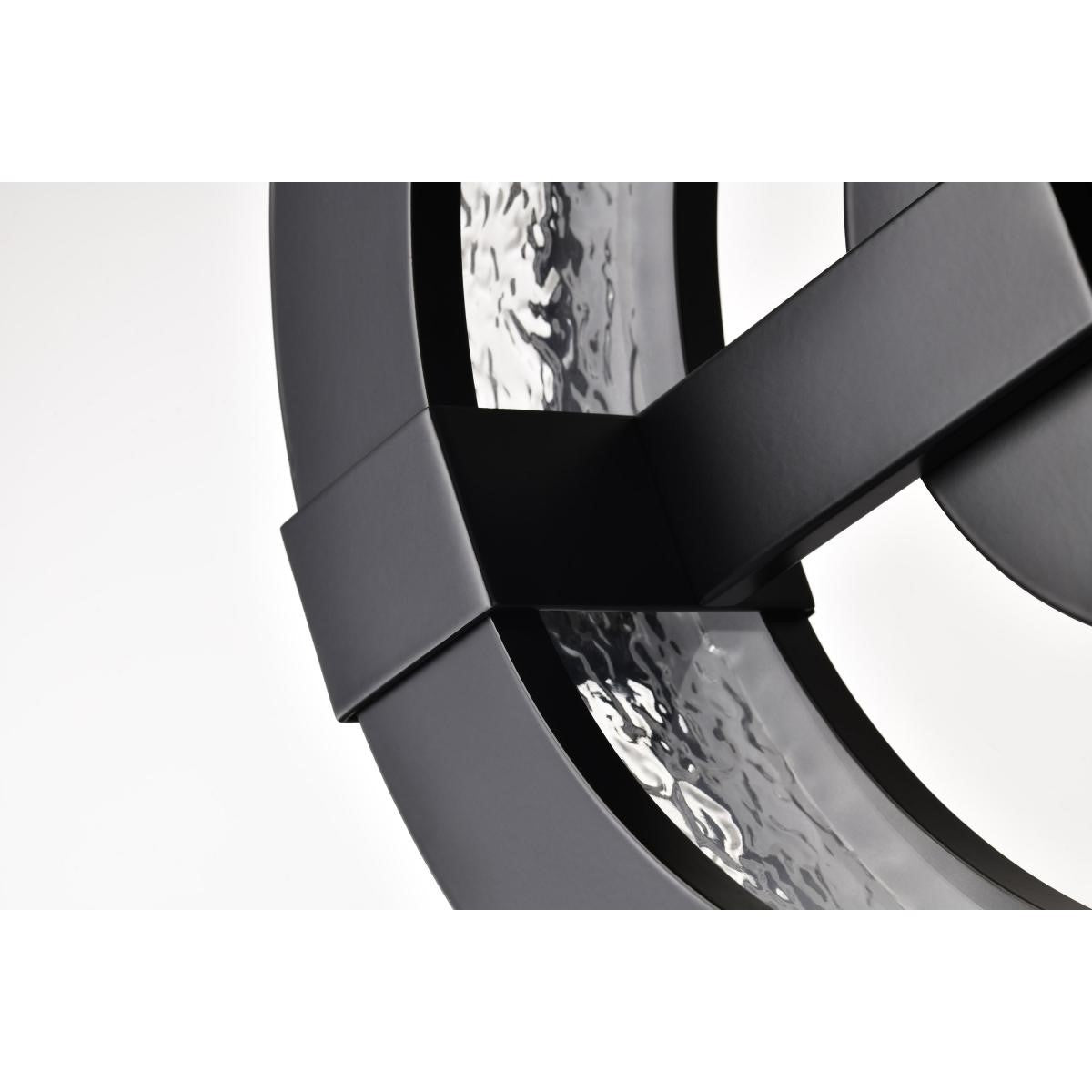 Darrow 13" LED Flush Mount, Matte Black Finish - Bees Lighting