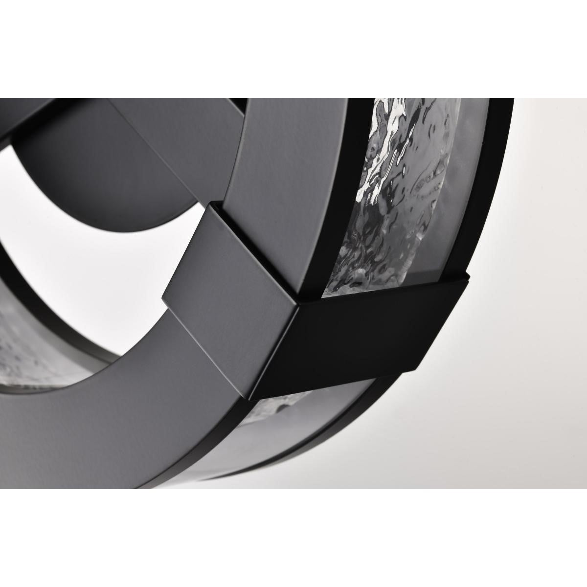 Darrow 13" LED Flush Mount, Matte Black Finish - Bees Lighting