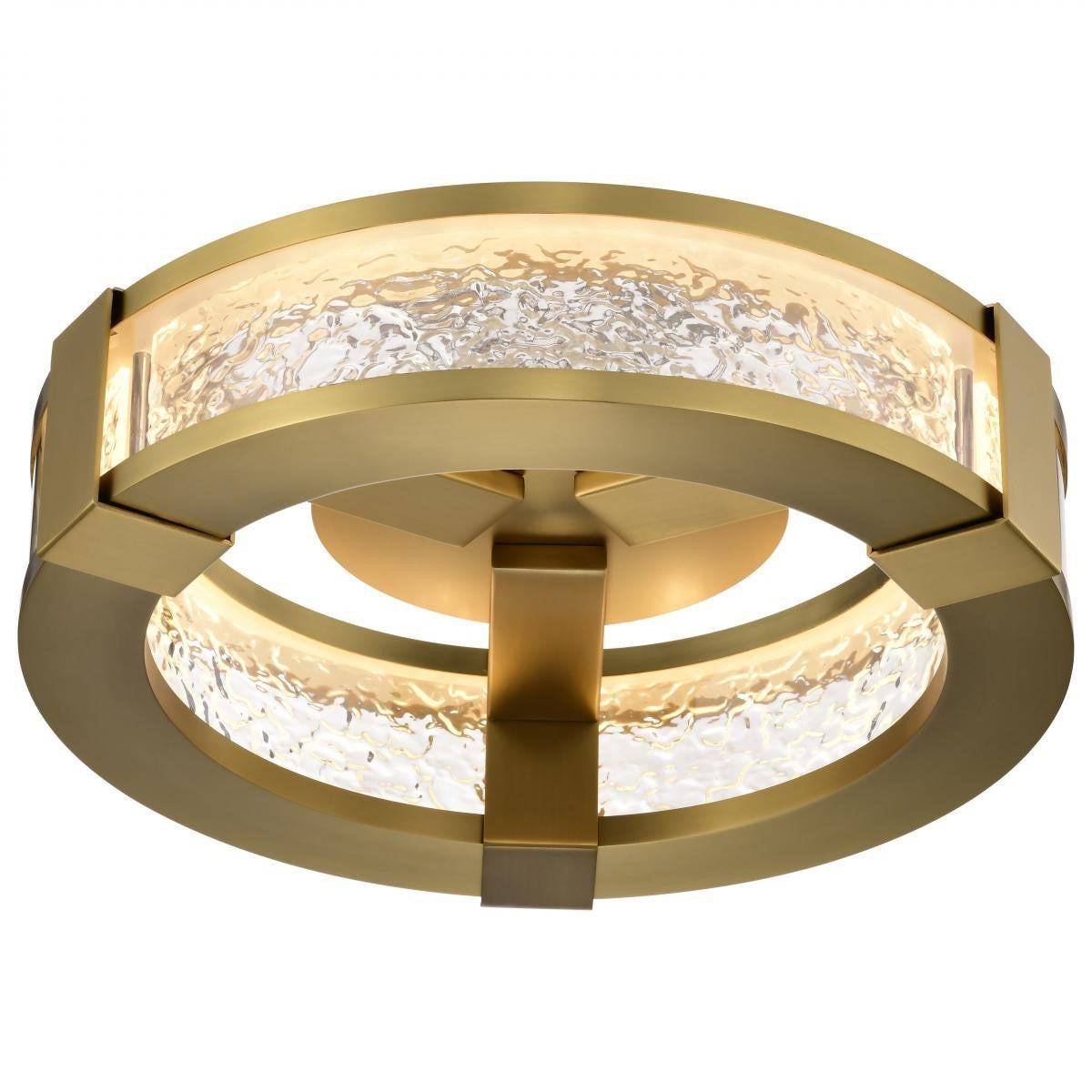 Darrow 13" LED Flush Mount Light, Acrylic Panels - Bees Lighting
