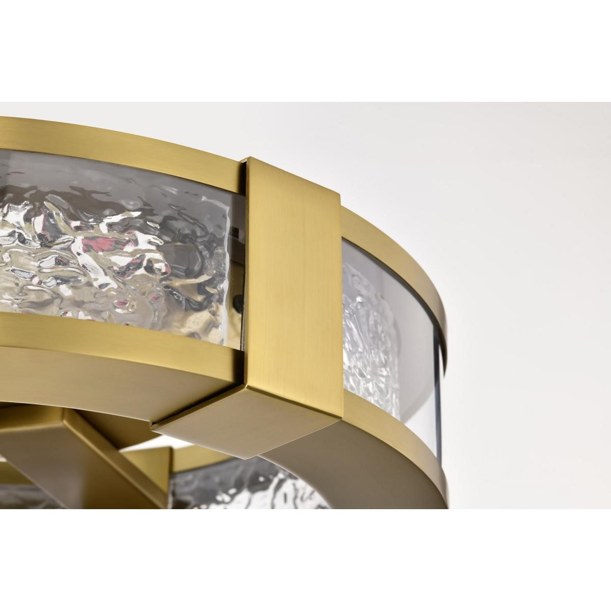 Darrow 13" LED Flush Mount Light, Acrylic Panels - Bees Lighting