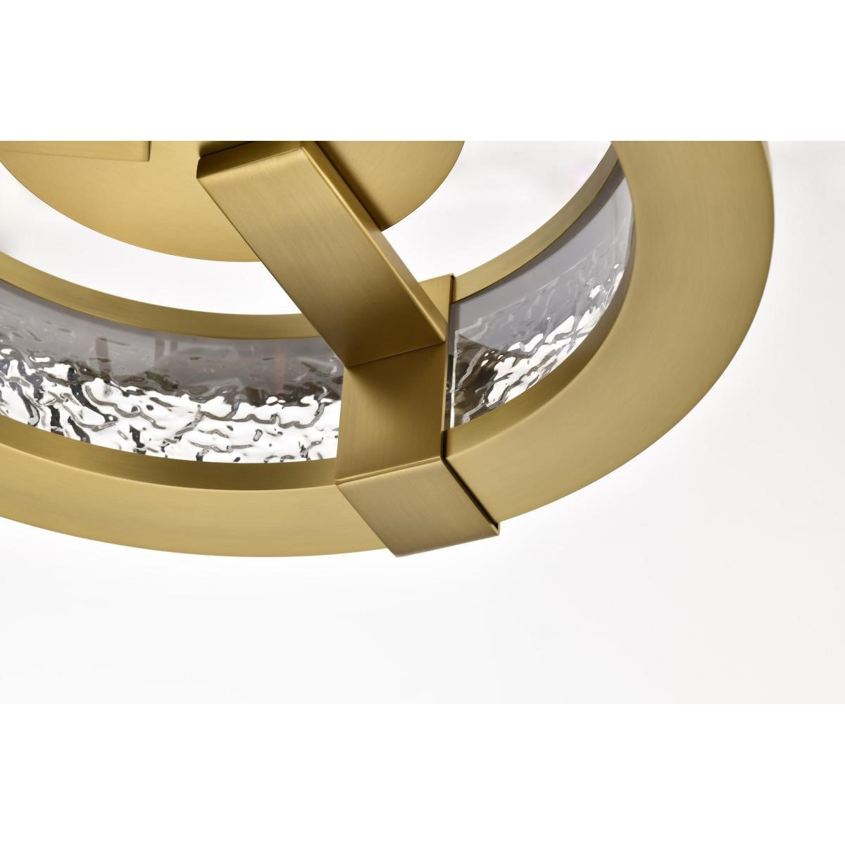 Darrow 13" LED Flush Mount, Vintage Brass Finish - Bees Lighting