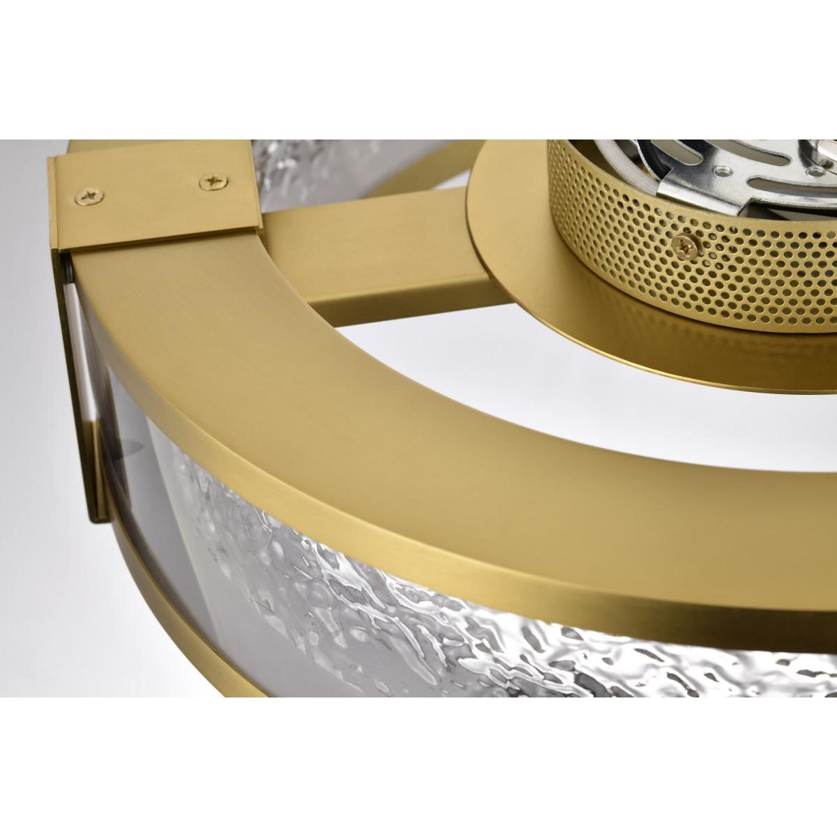 Darrow 13" LED Flush Mount, Vintage Brass Finish - Bees Lighting
