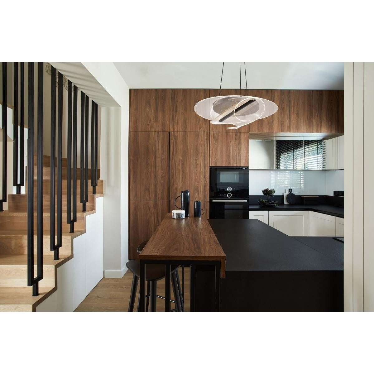 Geneva 18" LED Pendant, Matte Black Finish - Bees Lighting