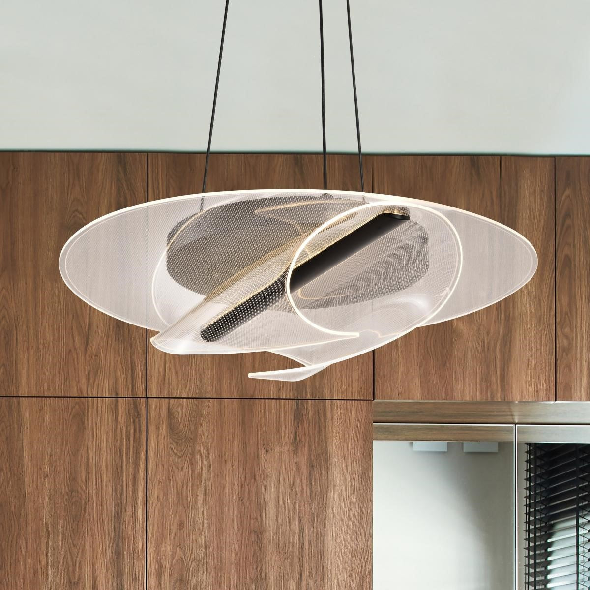 Geneva 18" LED Pendant, Matte Black Finish - Bees Lighting