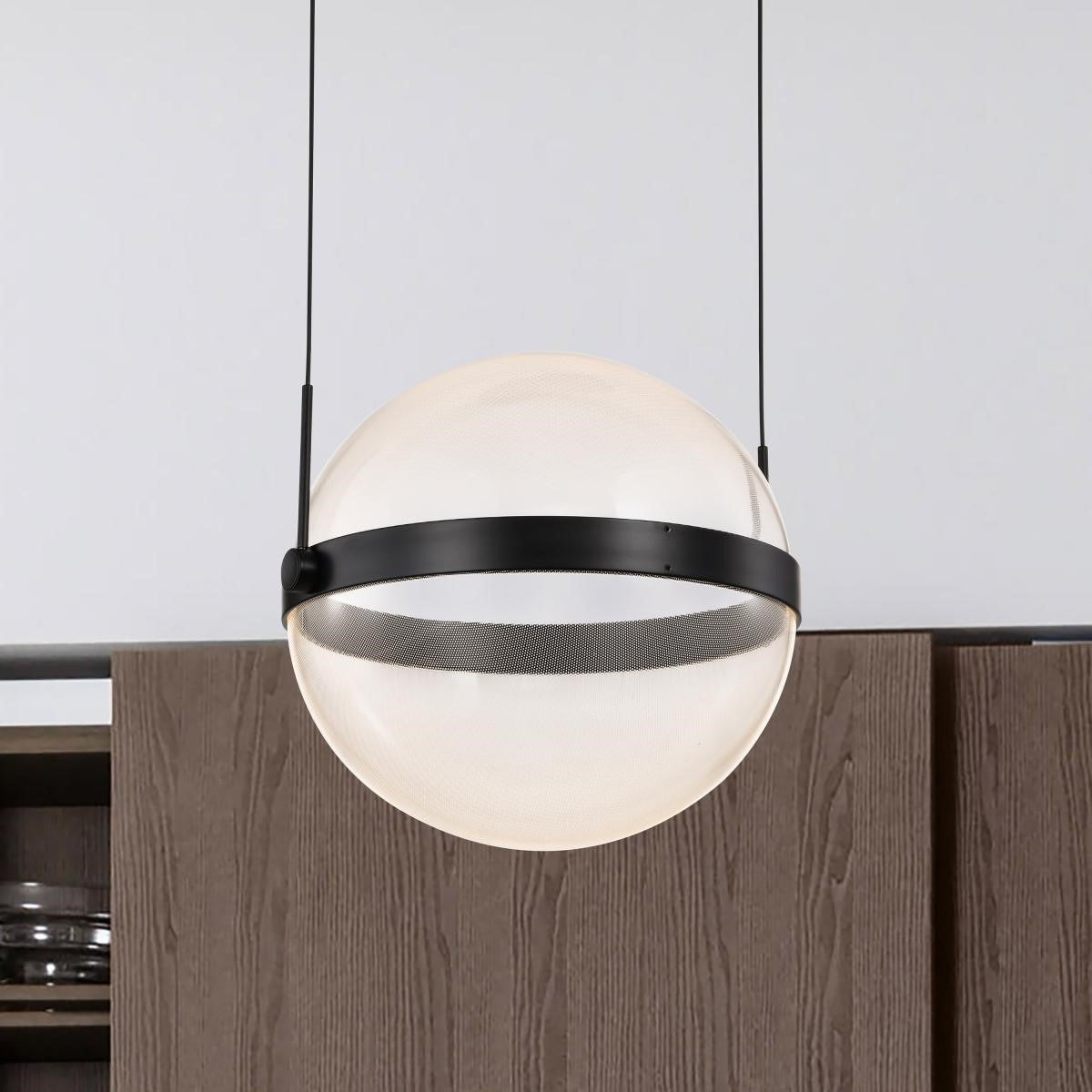 Arvada 12" LED Pendant, Matte Black Finish - Bees Lighting