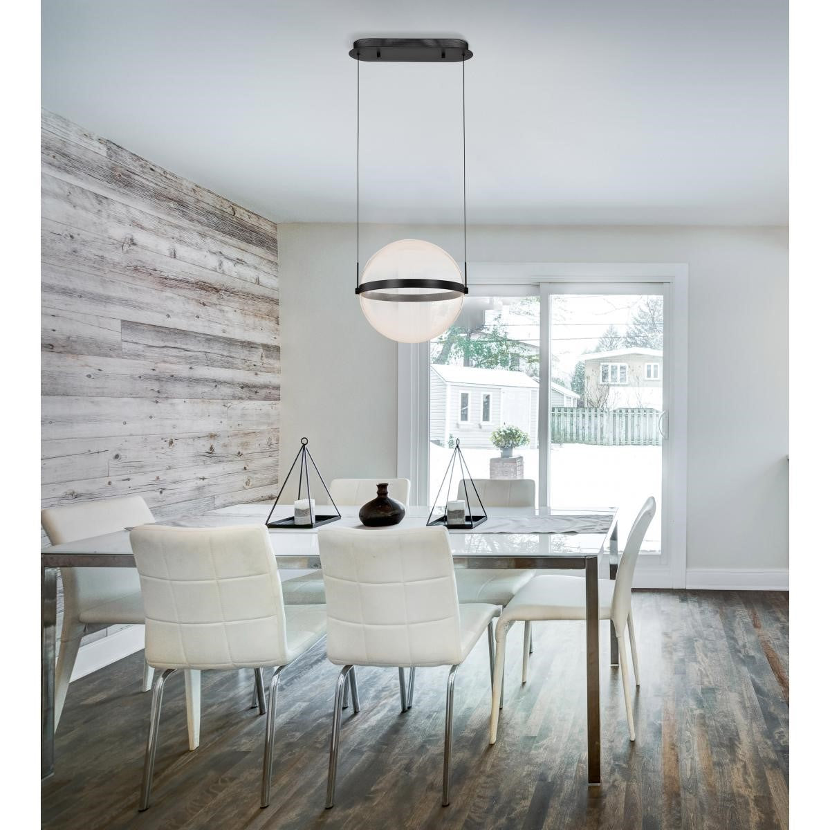 Arvada 16" LED Pendant, Matte Black Finish - Bees Lighting