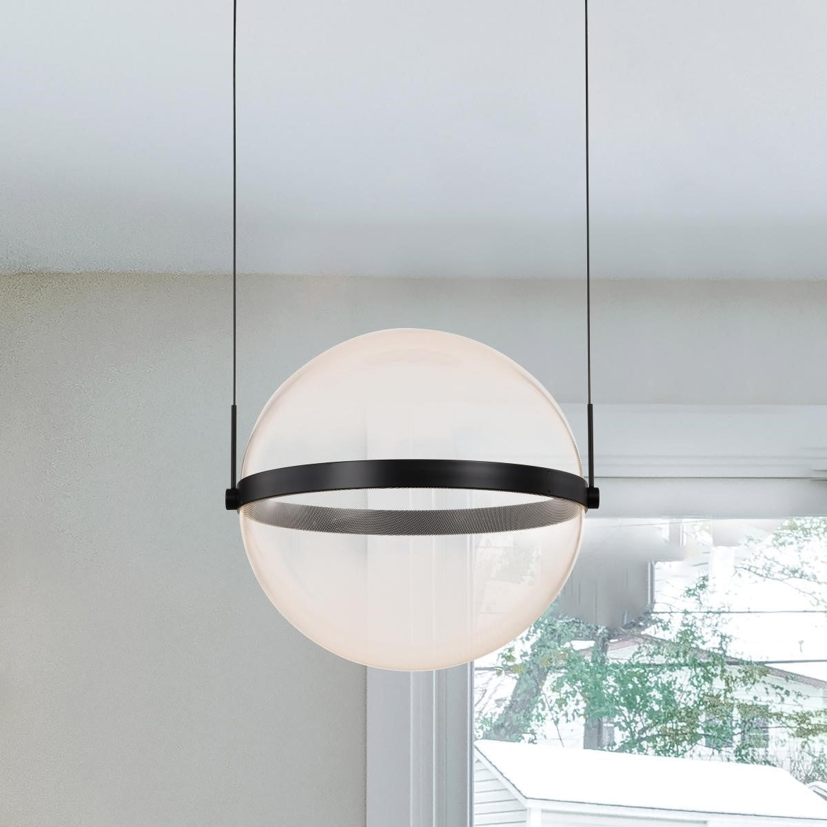 Arvada 16" LED Pendant, Matte Black Finish - Bees Lighting
