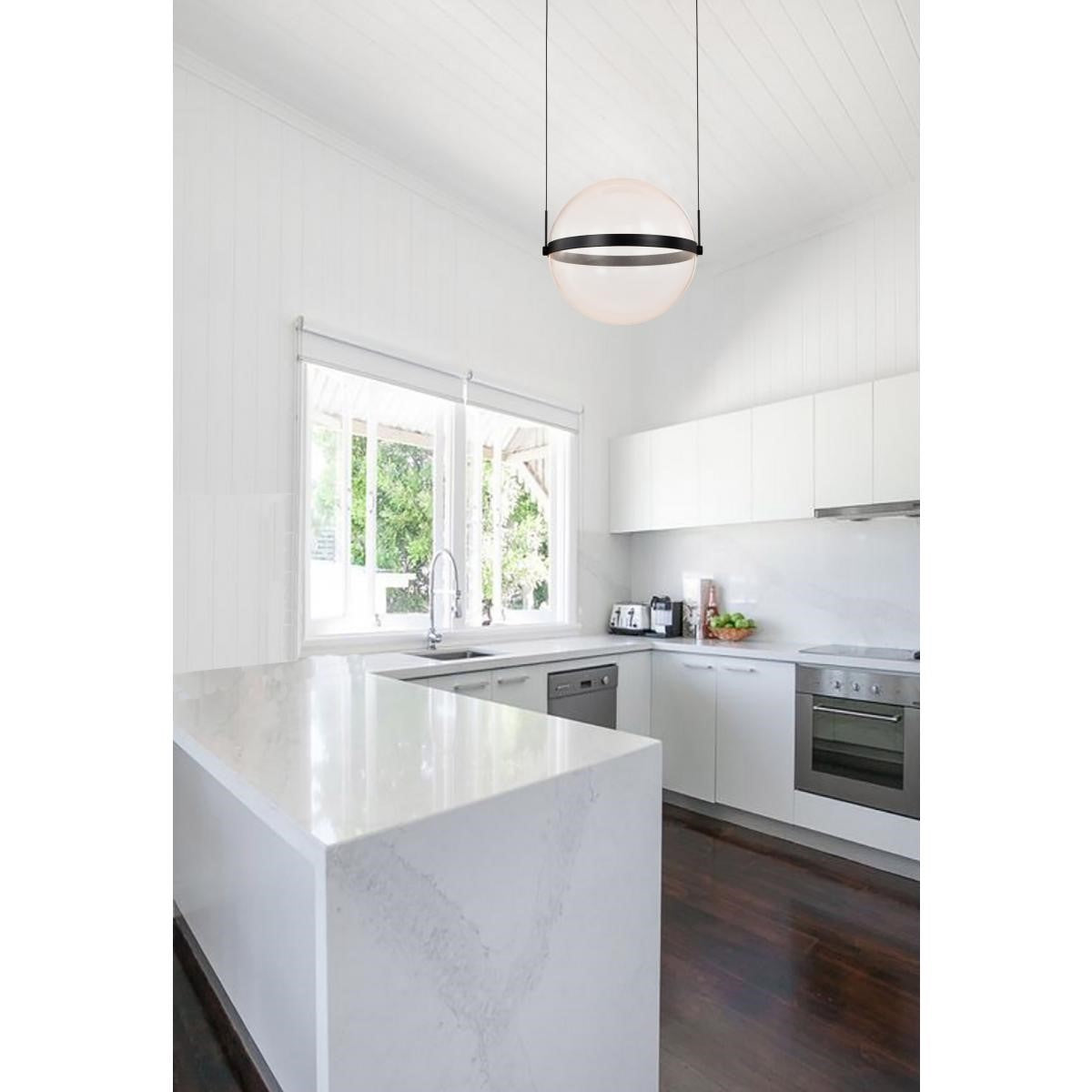 Arvada 20" LED Pendant, Matte Black Finish - Bees Lighting