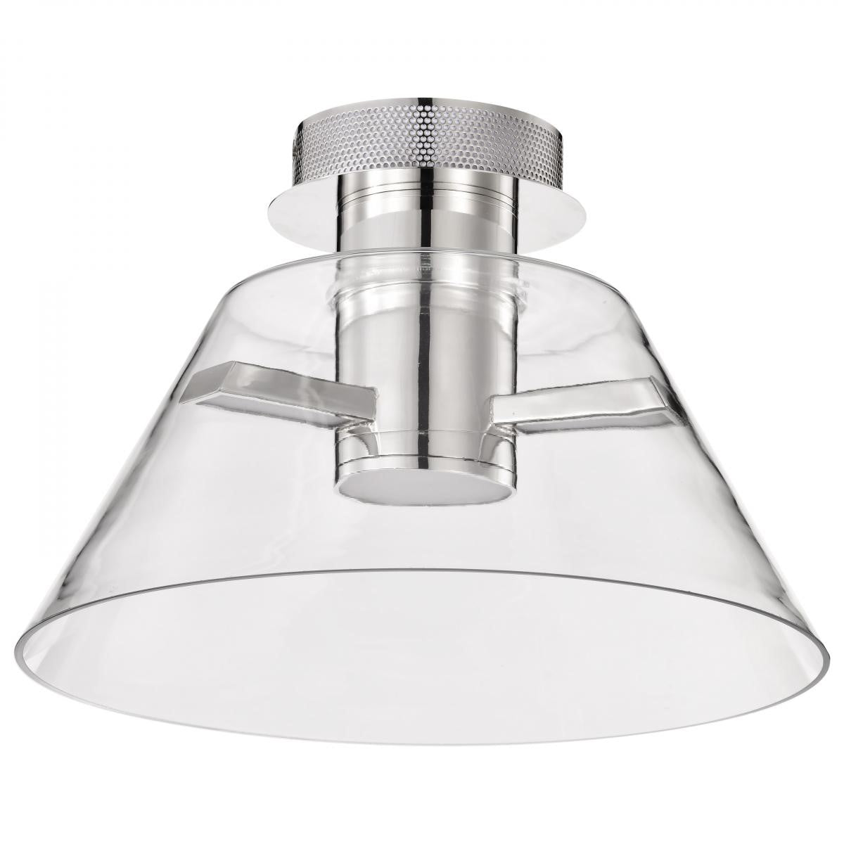 Edmond LED Semi-flush Mount Light, Clear Glass - Bees Lighting